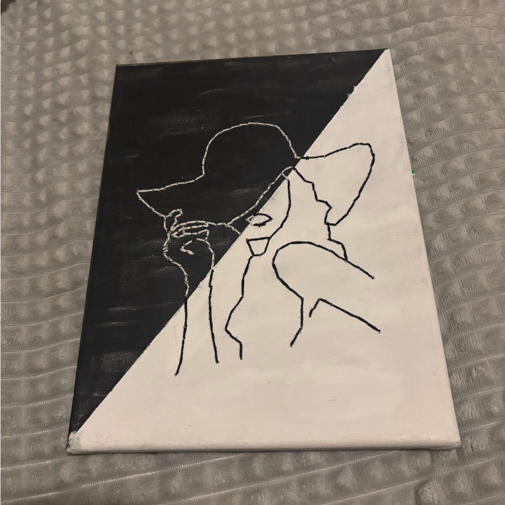 Black and White Abstract Canvas Art